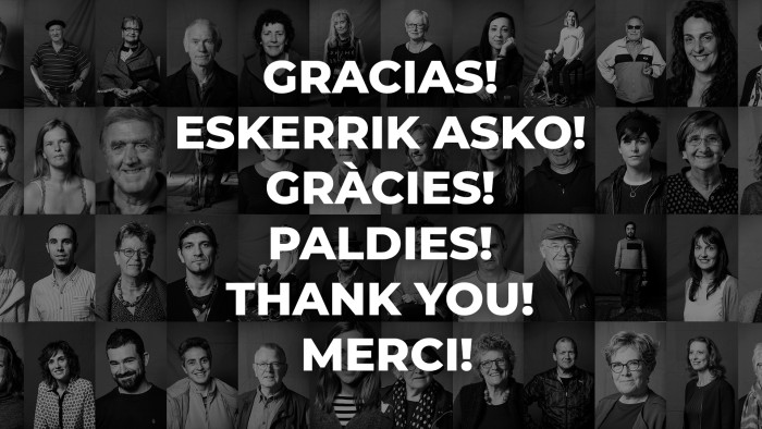 GRACIAS!  ESKERRIK ASKO!  GRÀCIES!  PALDIES!  THANK YOU!  MERCI!