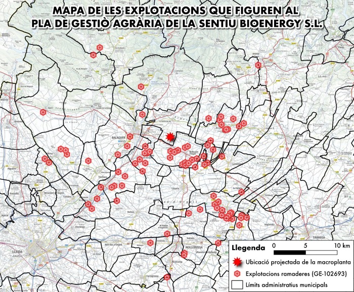El 70% dels purins de La Sentiu Bioenergy serien d’una explotació inexistent